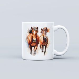 Prairie Animal Theme Ceramic Mug - Horse