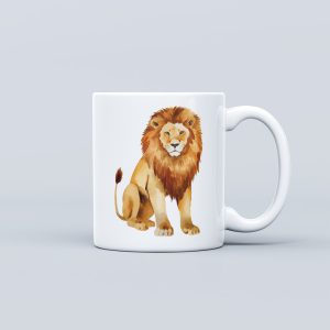Prairie Animal Theme Ceramic Mug - Lion