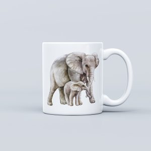 Prairie Animal Theme Ceramic Mug - Elephant