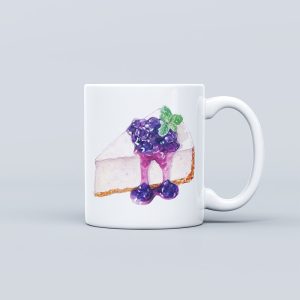 Dessert Theme Ceramic Mug - Blueberry Cake