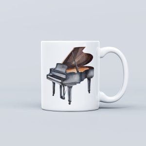 Music Theme Ceramic Mug - Piano
