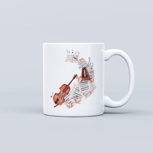 Music Theme Ceramic Mug - Violin